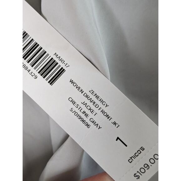 Chicos NWT Jacket Windbreaker size 1 Zenergy - Picture 5 of 5